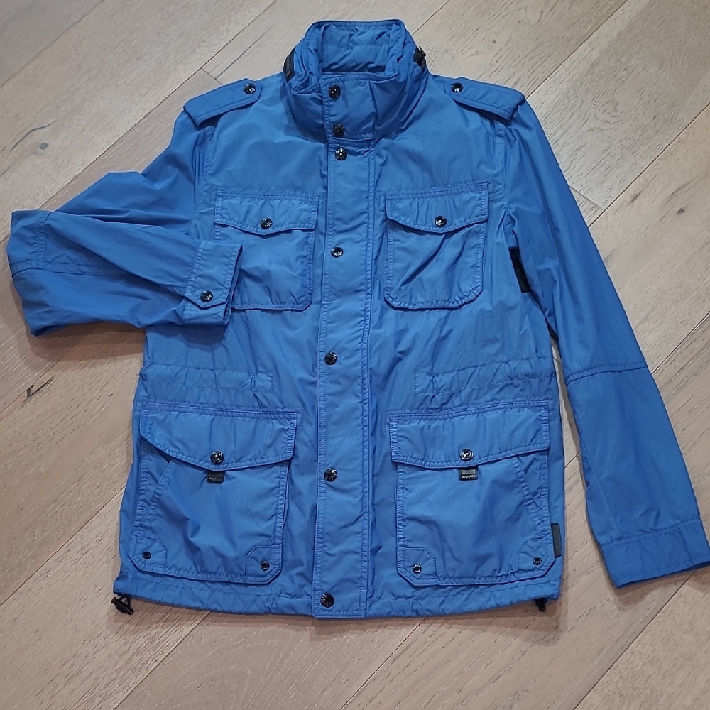 Coach Field Jacket Men's sz S Wyatt Blue Military Utility Cargo Pocket Jacket